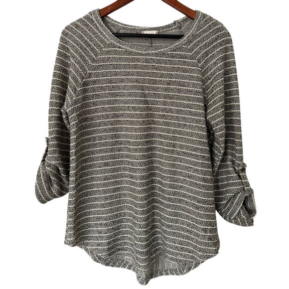 Altar'd State‎ Knit 3/4 Roll Tab Sleeve Sweater Metallic Accents Size Medium - Picture 1 of 5